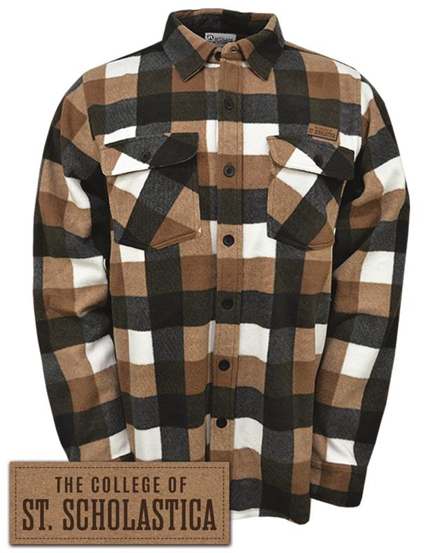 Artisans Aspen Button Up - Black/Camel Plaid
