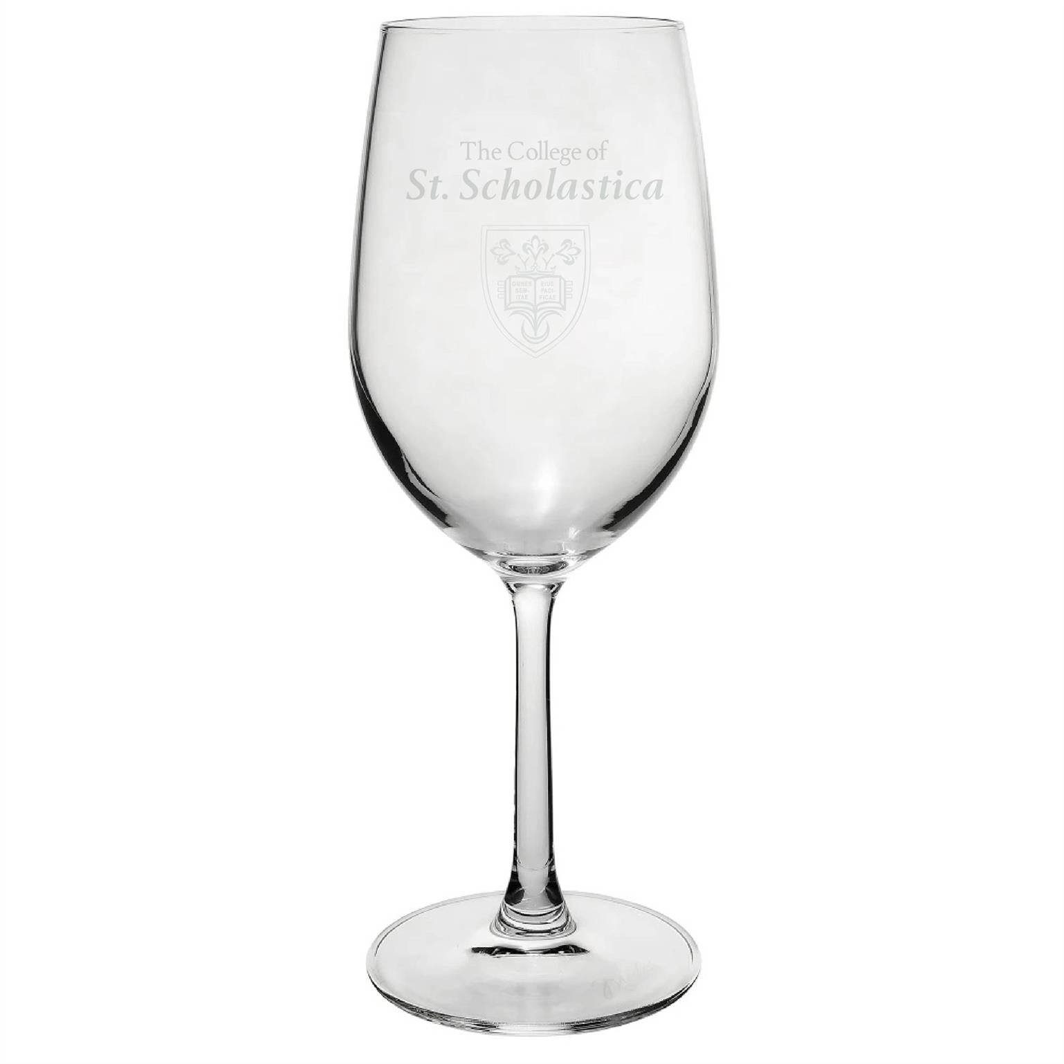 Wine Glass - 12 oz., Etched with the CoSS Shield
