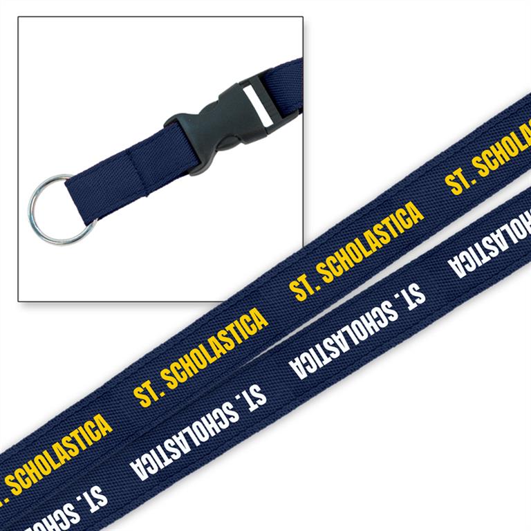 3/4" 2-Color Woven Lanard - St. Scholastica