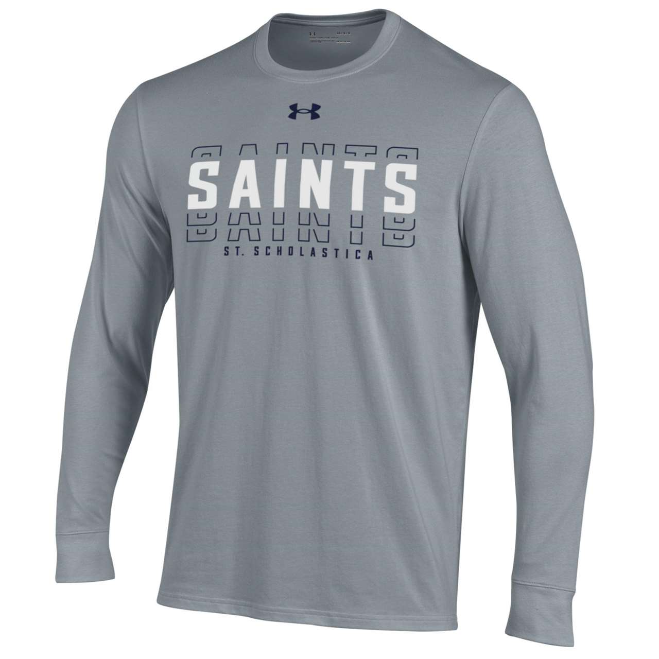 Under Armour Performance Cotton L/S Tee - Steel Heather