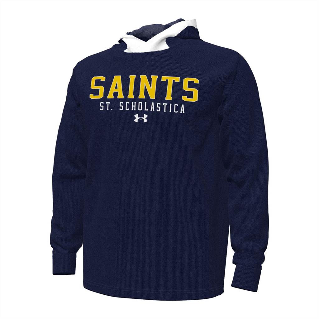 F24 Gameday Double Knit Fleece Hood-Marine/Midnight Navy