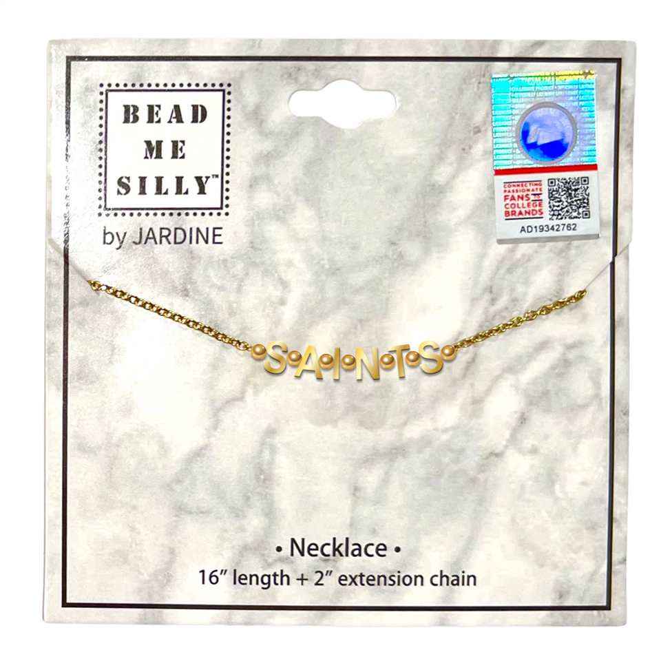 Necklace - Gold Tone w/letters SAINTS