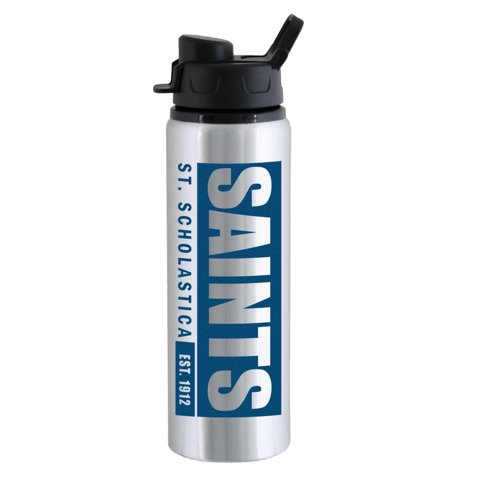 Spirit Savannah Sport Bottle with St. Scholastica est 1912 - Silver