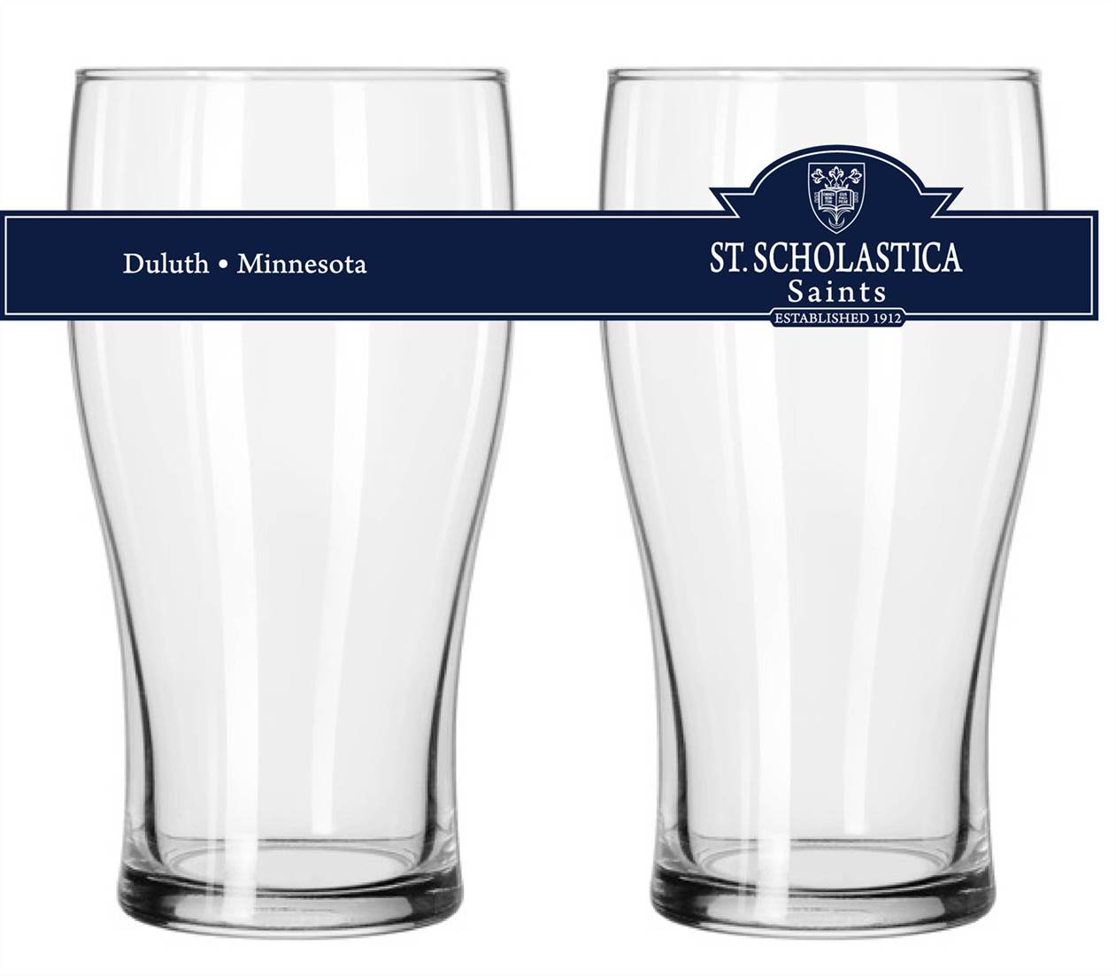 RFSJ Ale Glass with St. Scholastica's Marquee