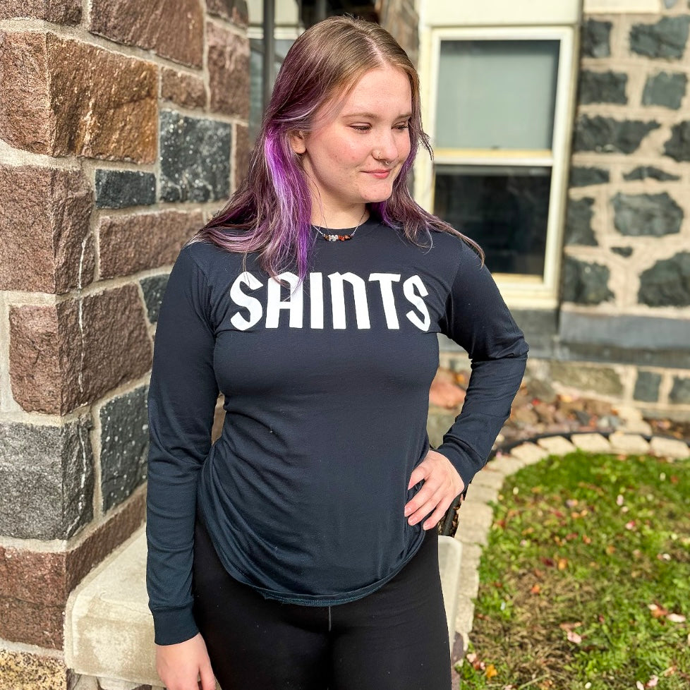 CI Sport Saints L/S Tee - Navy with White Word Mark