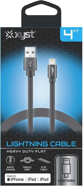 4 FT Apple Lightning Cable - Black