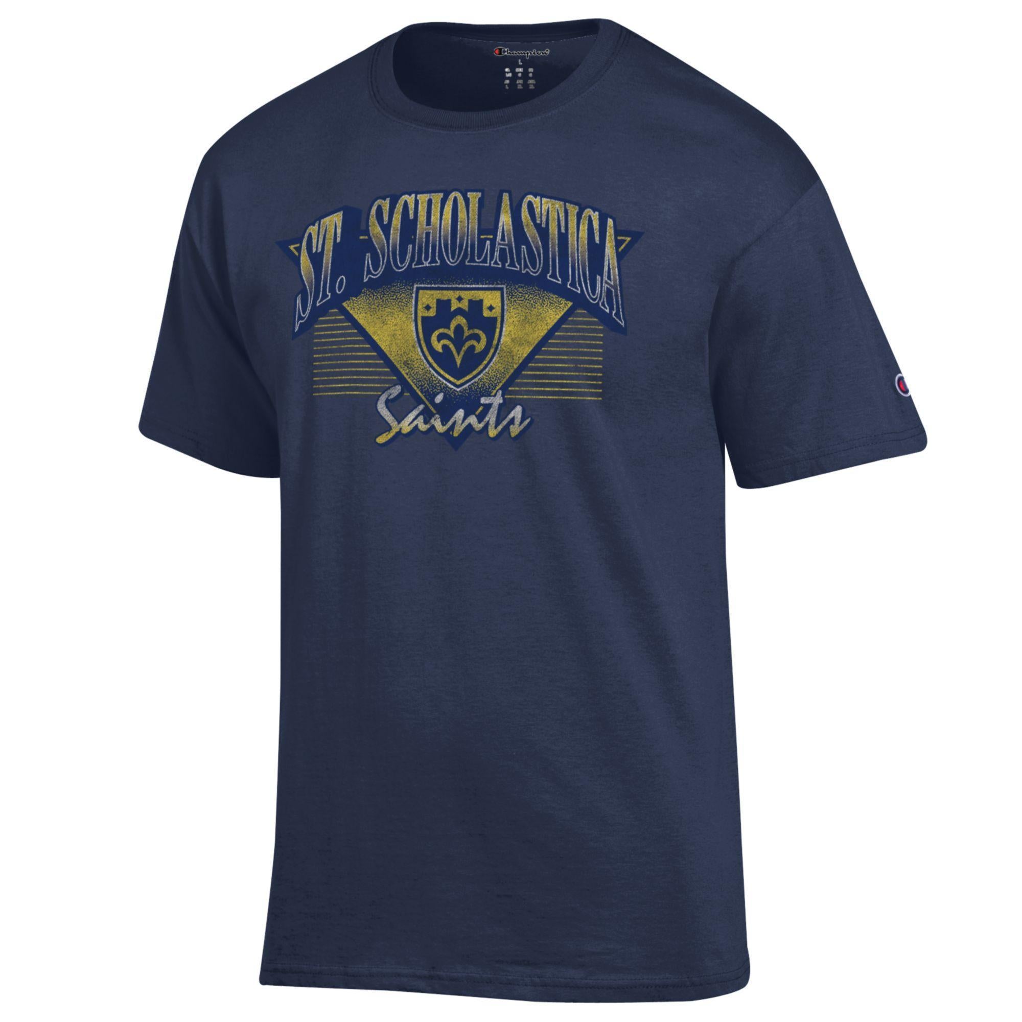 Champion Retro Tee Shirt- Oversized Navy