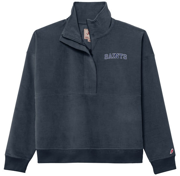 League Cord Womens Half Zip