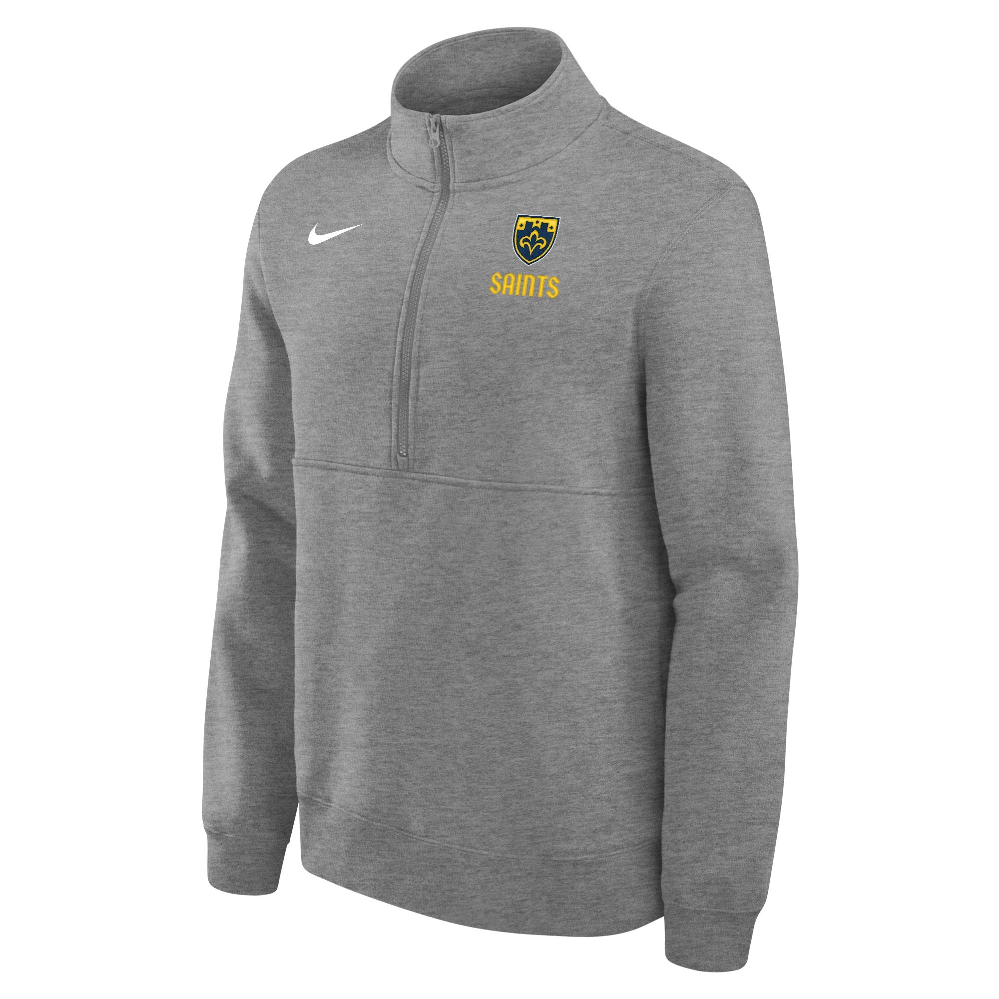 Nike Club Fleece HZ Top - Dark Heather