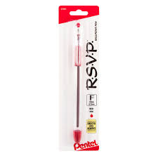 Pentel RSVP Ballpoint Pen (Red - medium)