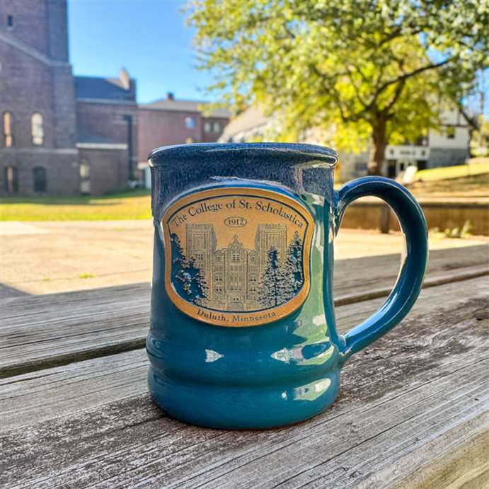 Deneen Pottery Ramsey Mug - Peacock/Blue/White