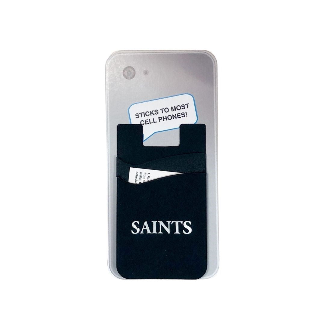 Dual Pocket Slim Silicone Phone Wallet - Black