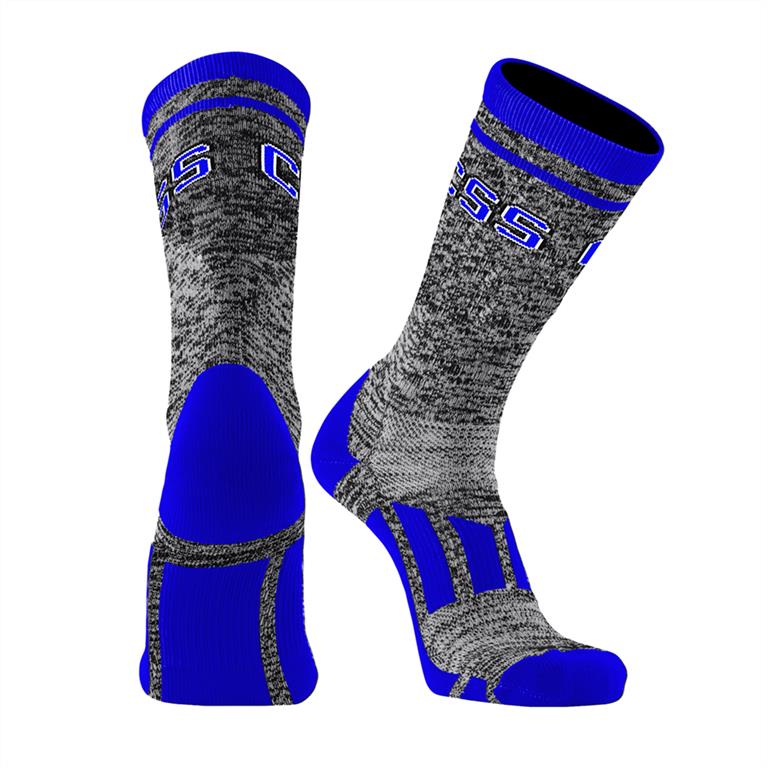 TCK CSS Heather Crew Socks - Large