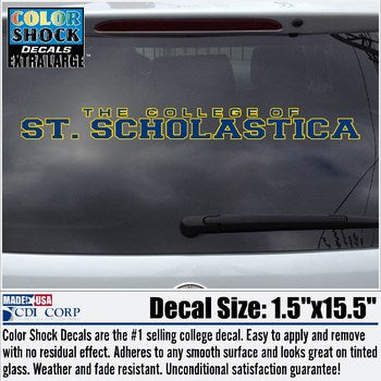 The College of St. Scholastica Long Window Decal