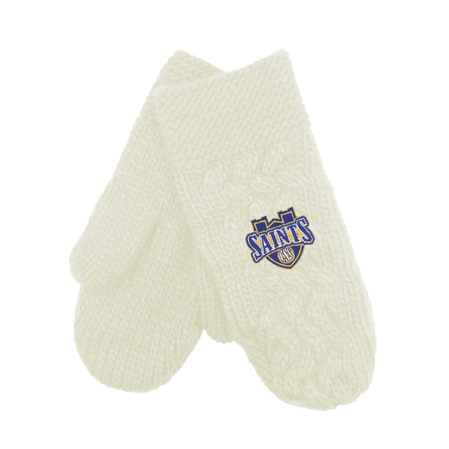LogoFit Arya Cable Knit Mittens - Cream