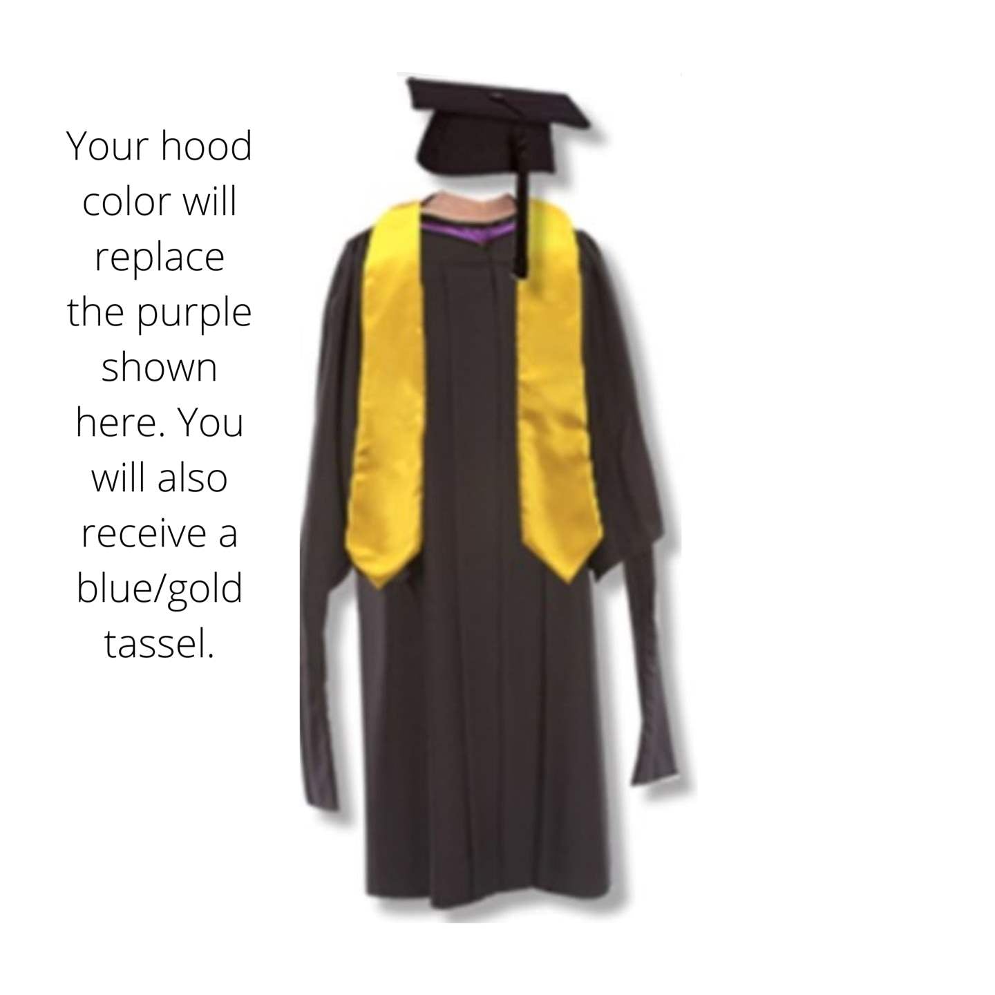 Masters Standard Set (cap, gown, tassel, stole)