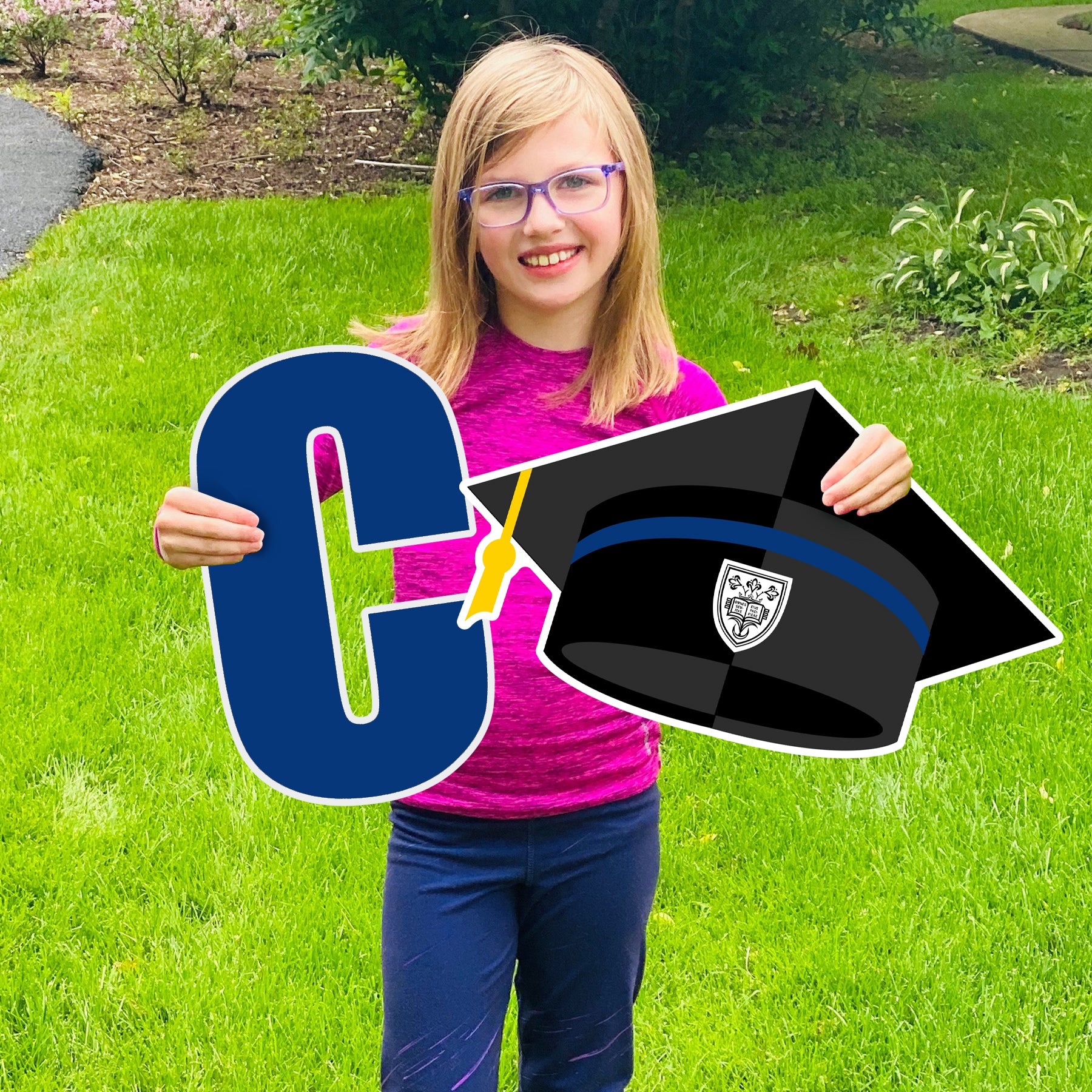 Congrats! St. Scholastica Lawn Display