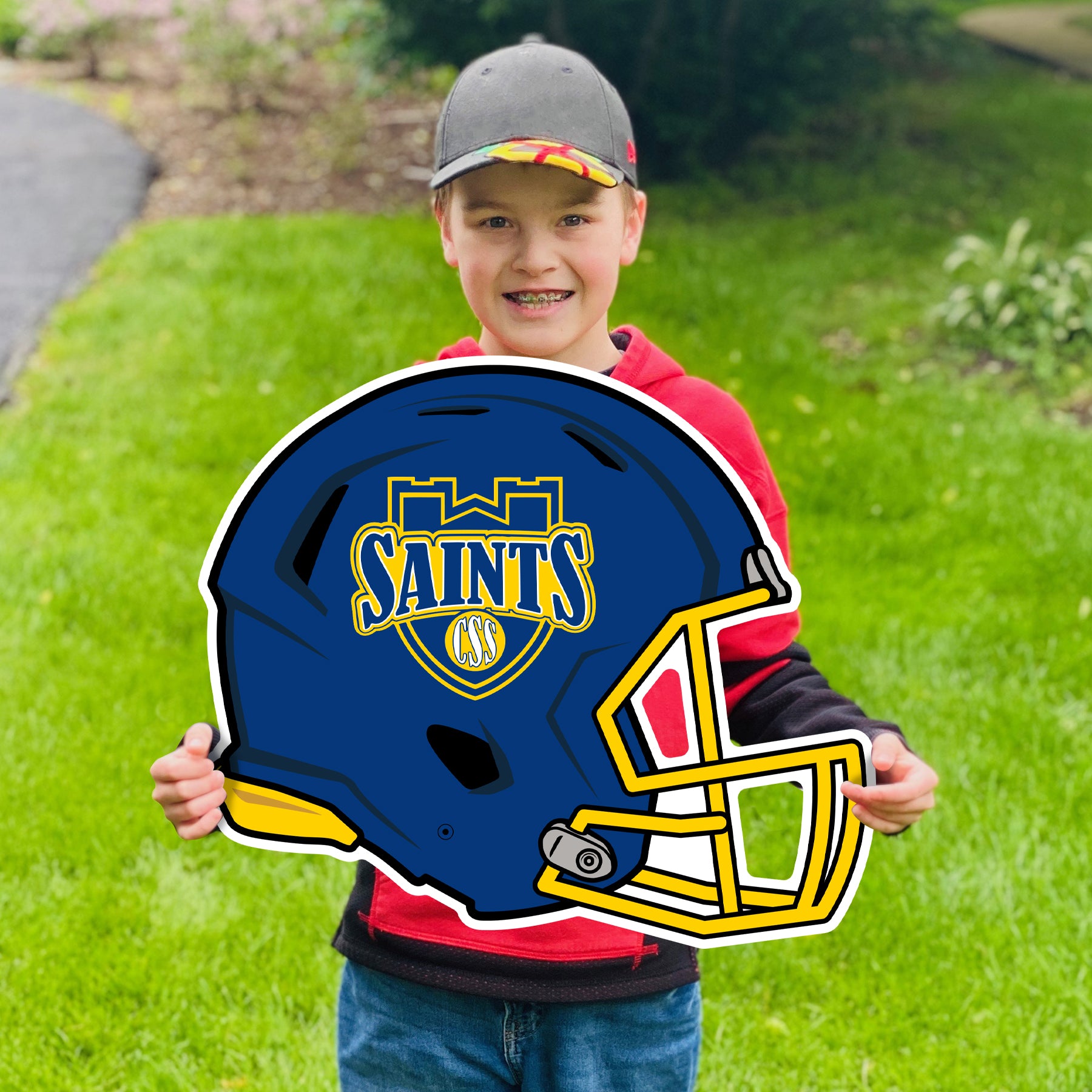 Let's Go St. Scholastica Lawn Display