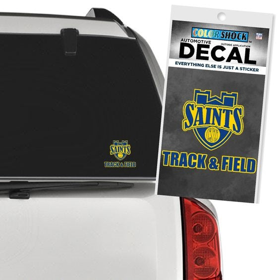 Color Shock Shield Over Track & Field Decal