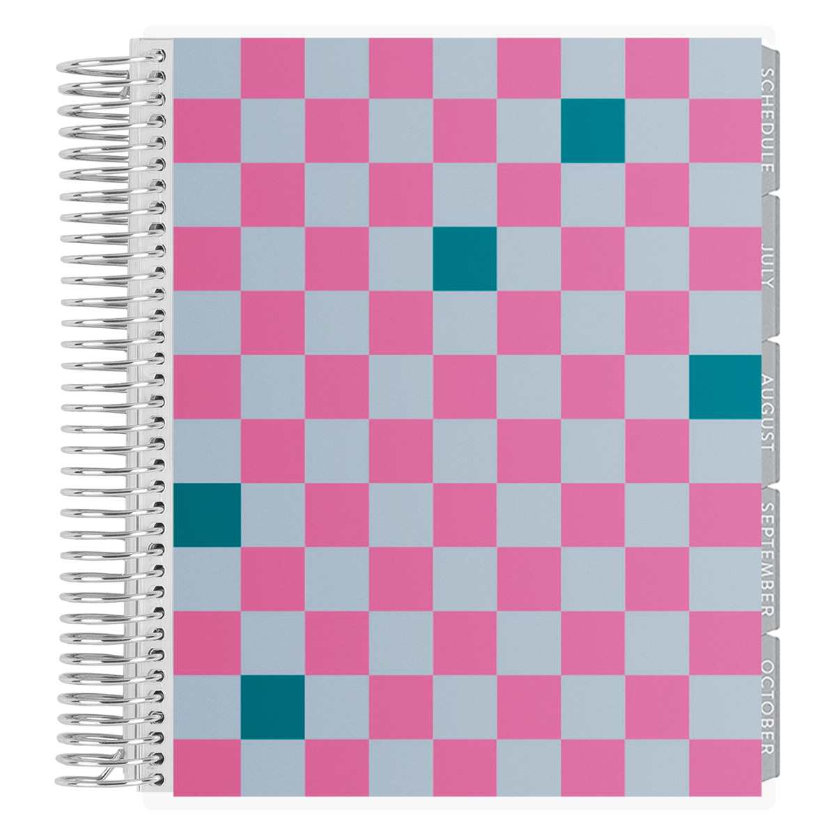 Erin Condren 7x9 Coiled Academic Planner - Colorful Checkered