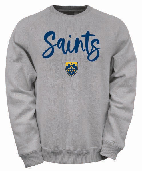 Artisans Bennett Raglan Crew Saints w/Athletic Crest - Light Steel