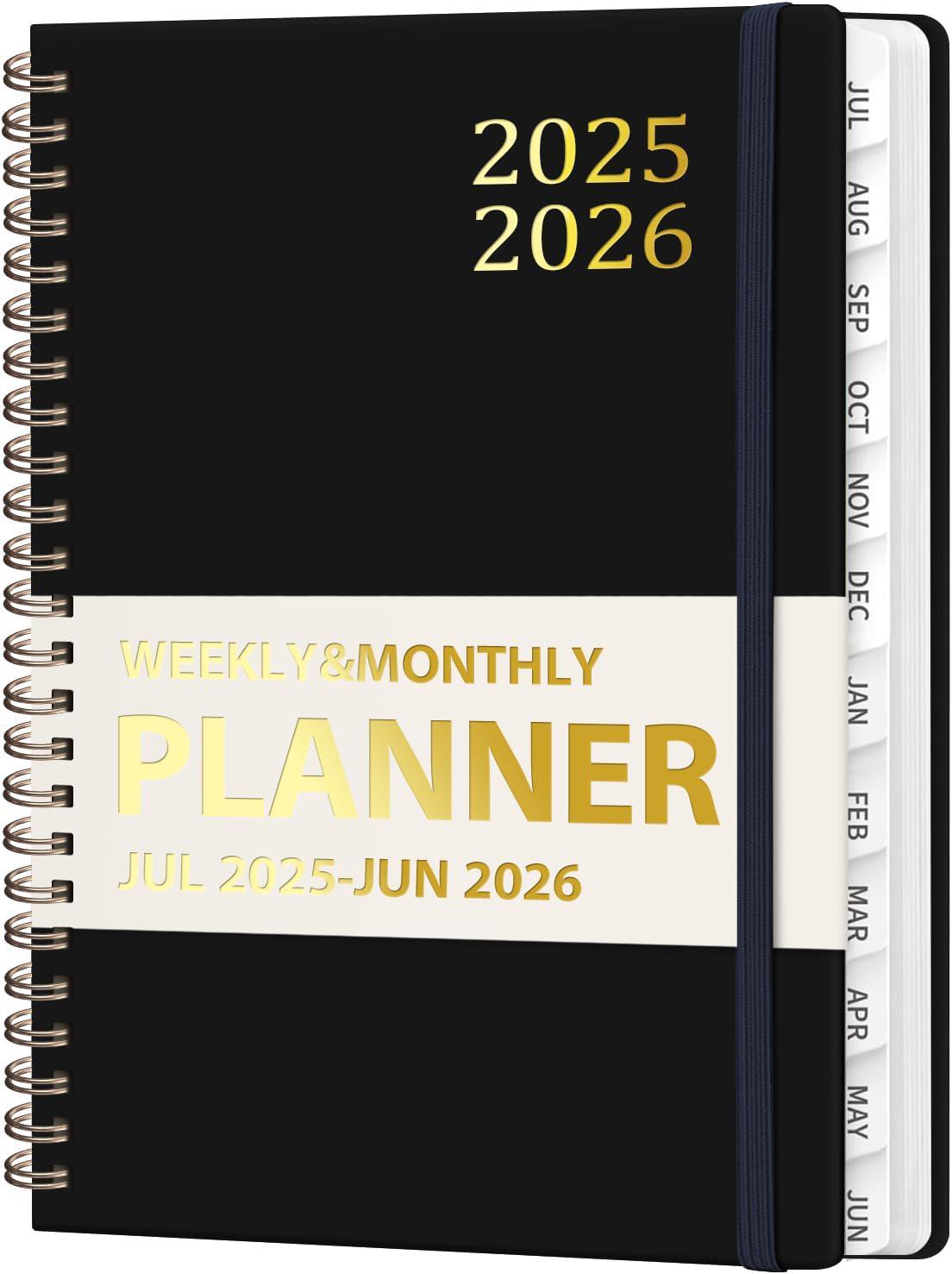 Academic Daily Planner 2025–2026 – Weekly & Monthly, Black