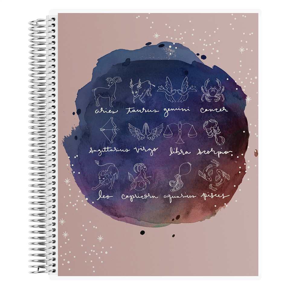 Erin Condren 7x9 Coiled Academic Planner - Astrology