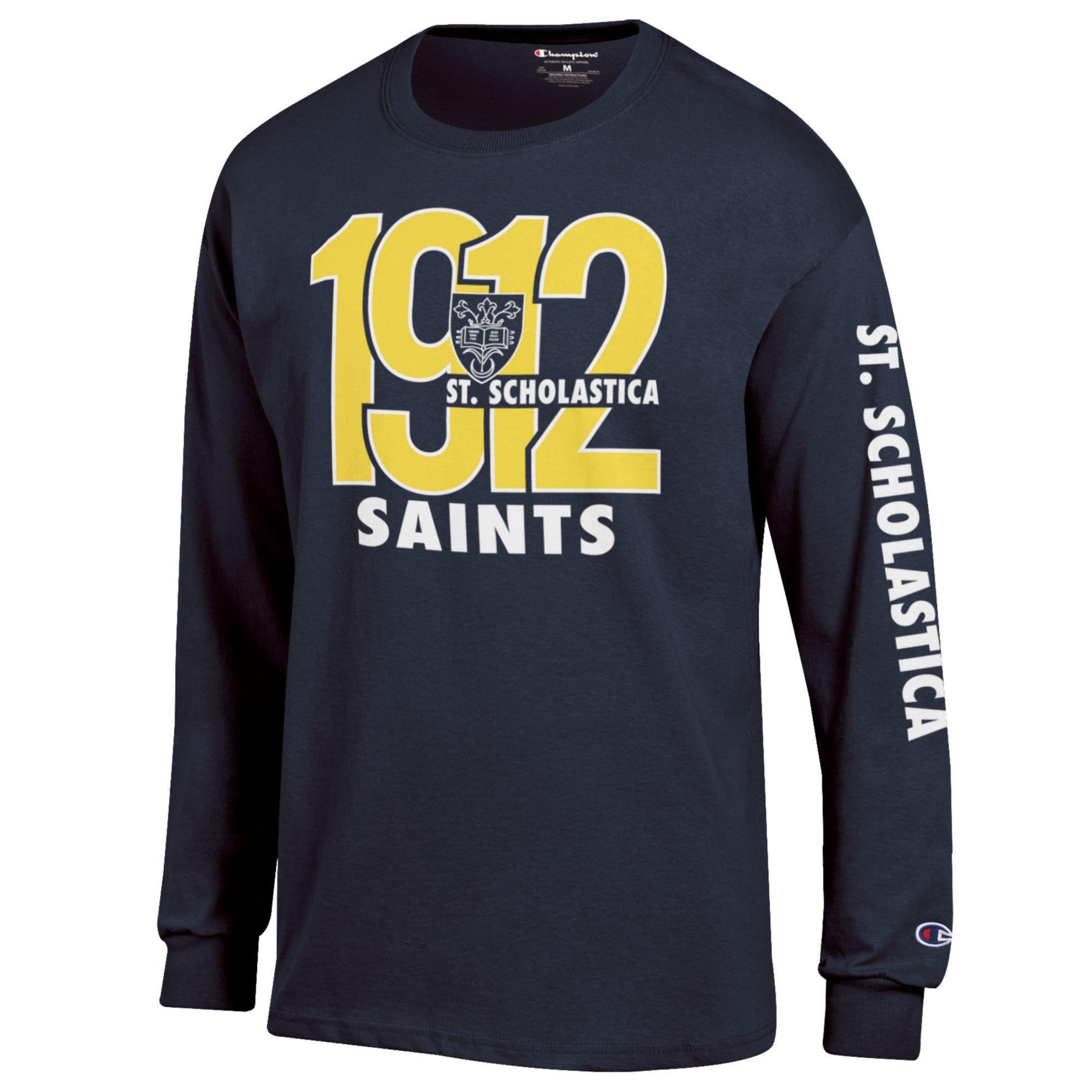 Champion Powerblend Long Sleeve – Navy “1912” Front Print