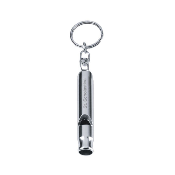 Safety Whistle Key Tag - Silver