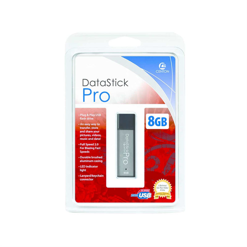 Centon DataStick Pro USB Drive Gray 8G BBP