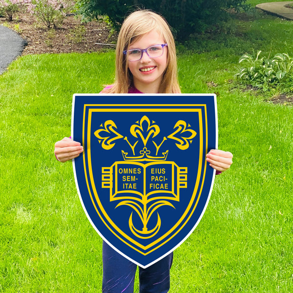 St. Scholastica Shield Lawn Sign