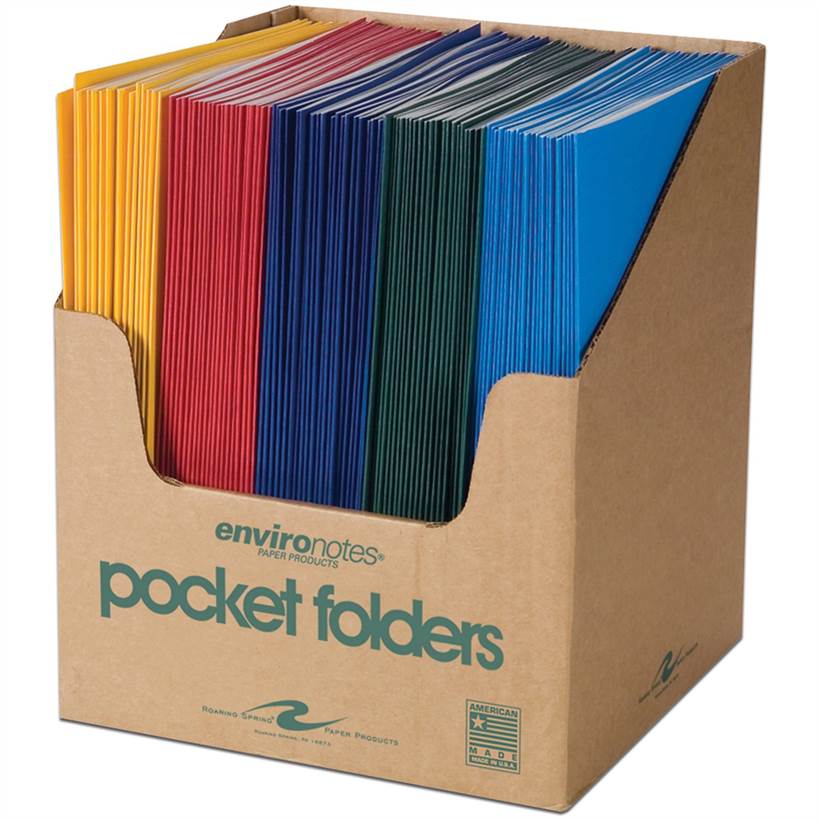 Pocket Folders Asst Standard Colors