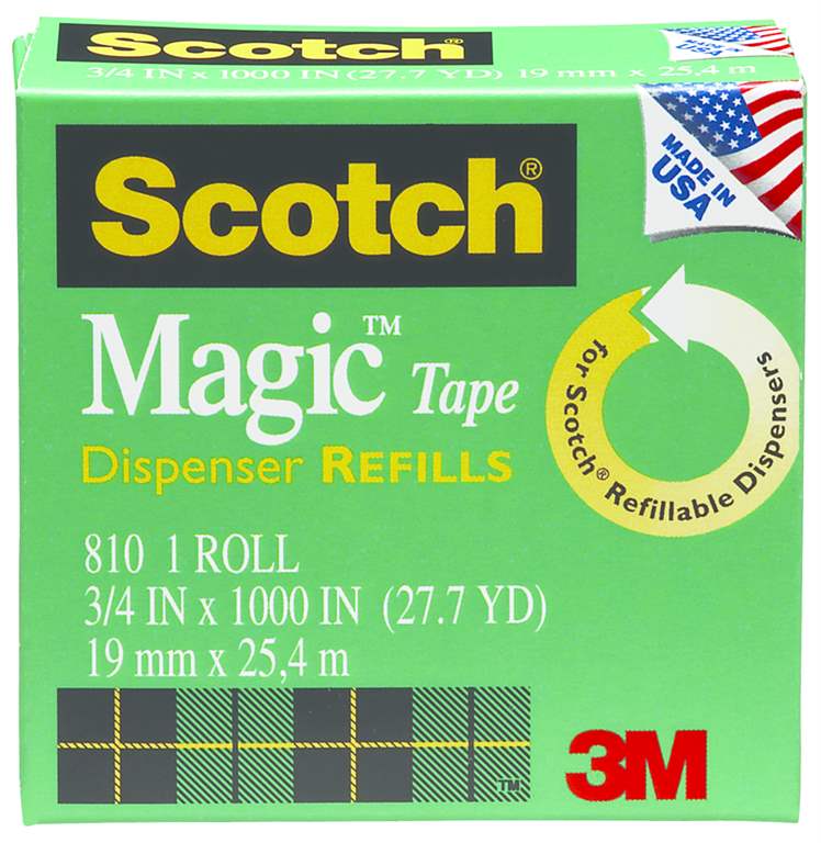 Scotch Magic Tape Clear .5inx36yd Refill