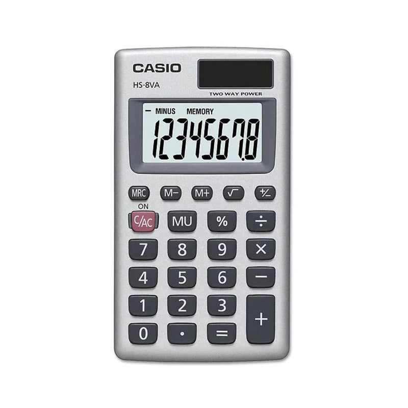 Casio HS8V Mini Calculator Silver
