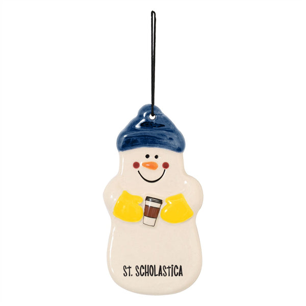 Coffee Time Snowman Ornament