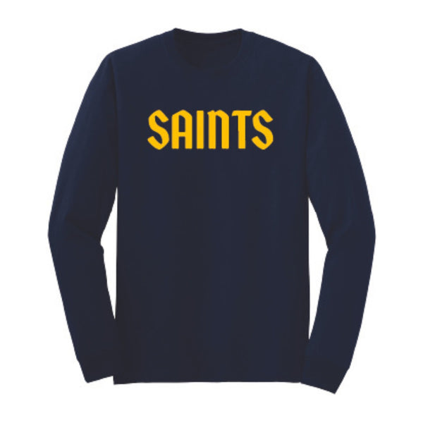 Saints Athletics Navy L/S Tee