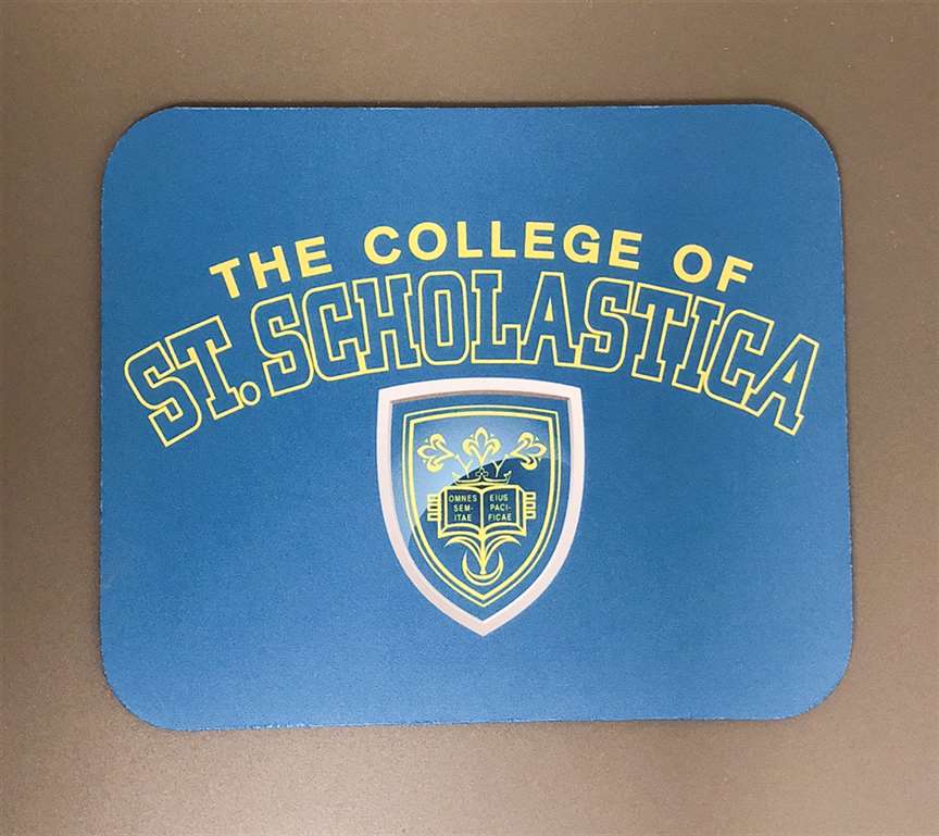 Heavy Duty Mouse Pad with The College of St. Scholastica Shield. 9.5&quot; x 8&quot; x 3/16&quot;